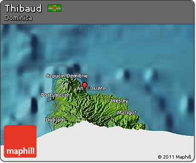Satellite 3D Map of Thibaud