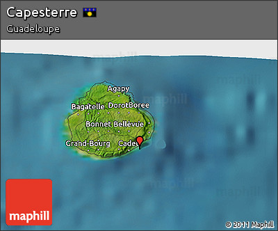 Satellite 3D Map of Capesterre