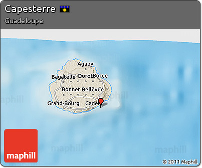 Shaded Relief 3D Map of Capesterre