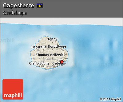Shaded Relief 3D Map of Capesterre