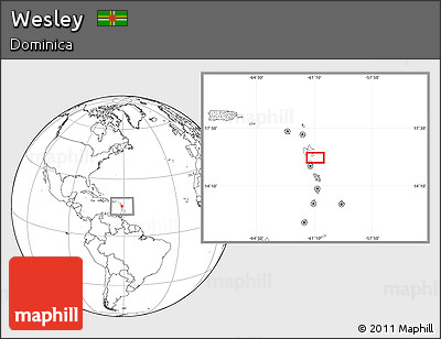 Blank Location Map of Wesley