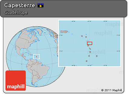 Gray Location Map of Capesterre