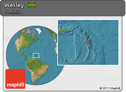 Satellite Location Map of Wesley