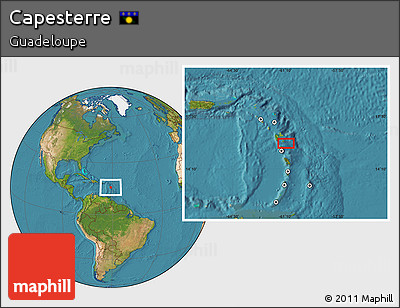 Satellite Location Map of Capesterre
