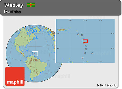 Savanna Style Location Map of Wesley