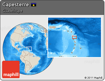 Shaded Relief Location Map of Capesterre