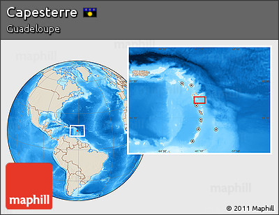 Shaded Relief Location Map of Capesterre