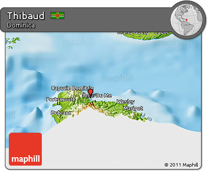 Physical Panoramic Map of Thibaud