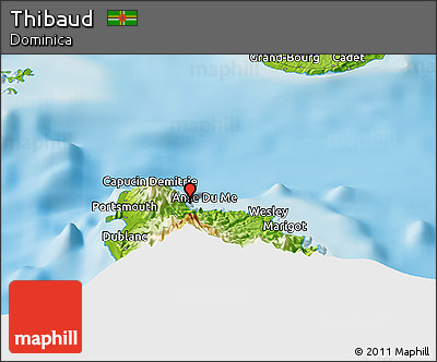 Physical Panoramic Map of Thibaud