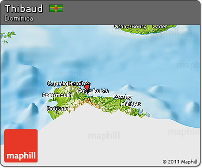 Physical Panoramic Map of Thibaud
