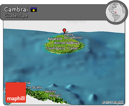 Satellite Panoramic Map of Cambrai