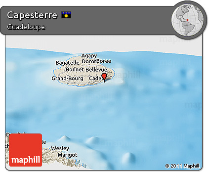 Shaded Relief Panoramic Map of Capesterre