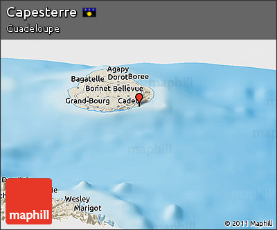 Shaded Relief Panoramic Map of Capesterre