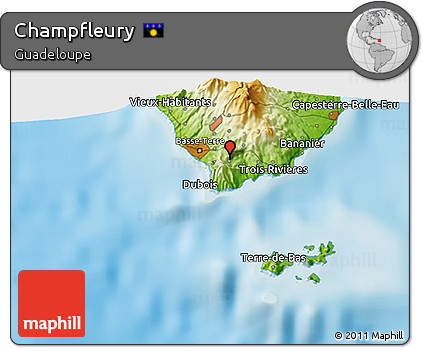 Physical 3D Map of Champfleury