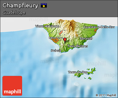 Physical 3D Map of Champfleury