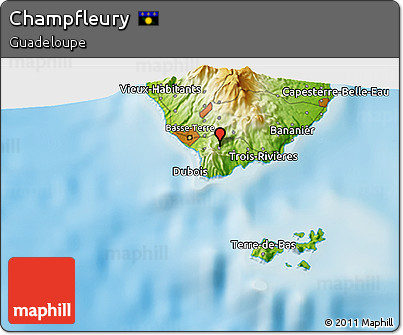 Physical 3D Map of Champfleury