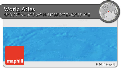 Physical Panoramic Map of the Area around 15° 48' 18" N, 62° 7' 30" E