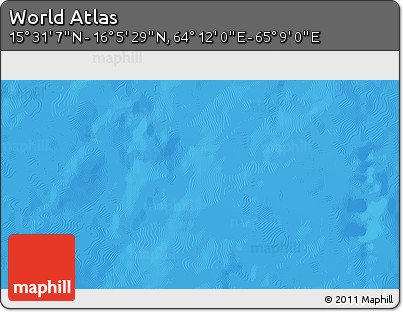 Physical 3D Map of the Area around 15° 48' 18" N, 64° 40' 30" E