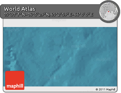 Satellite 3D Map of the Area around 15° 48' 18" N, 65° 31' 30" E