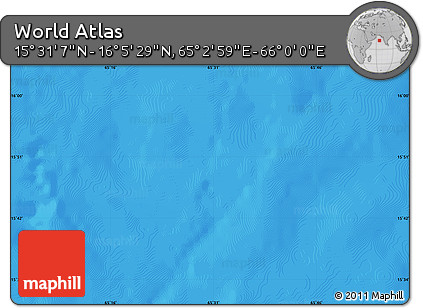 Physical Map of the Area around 15° 48' 18" N, 65° 31' 30" E