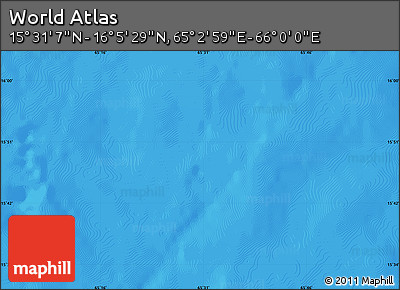 Physical Map of the Area around 15° 48' 18" N, 65° 31' 30" E