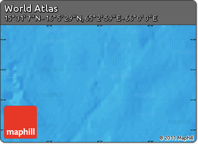 Physical Map of the Area around 15° 48' 18" N, 65° 31' 30" E