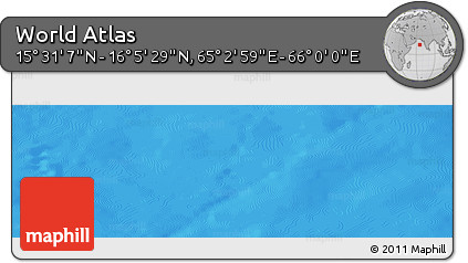 Physical Panoramic Map of the Area around 15° 48' 18" N, 65° 31' 30" E