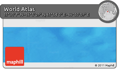Physical Panoramic Map of the Area around 15° 48' 18" N, 66° 22' 30" E