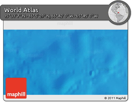 Shaded Relief 3D Map of the Area around 15° 48' 18" N, 66° 13' 29" W