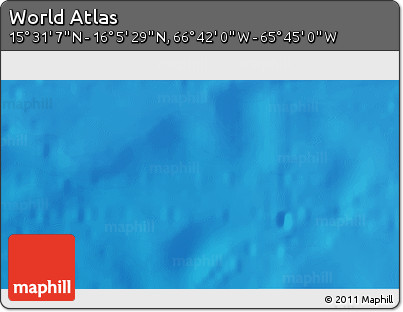 Shaded Relief 3D Map of the Area around 15° 48' 18" N, 66° 13' 29" W