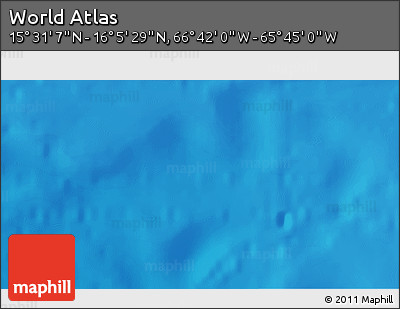 Shaded Relief 3D Map of the Area around 15° 48' 18" N, 66° 13' 29" W
