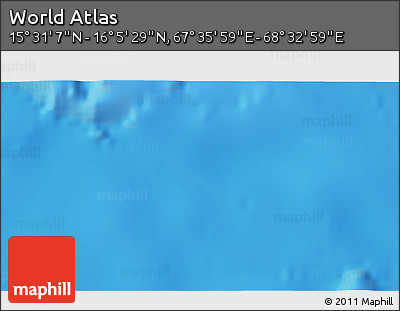 Physical 3D Map of the Area around 15° 48' 18" N, 68° 4' 29" E
