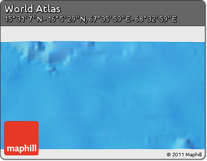 Shaded Relief 3D Map of the Area around 15° 48' 18" N, 68° 4' 29" E