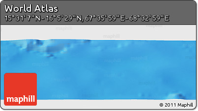 Physical Panoramic Map of the Area around 15° 48' 18" N, 68° 4' 29" E