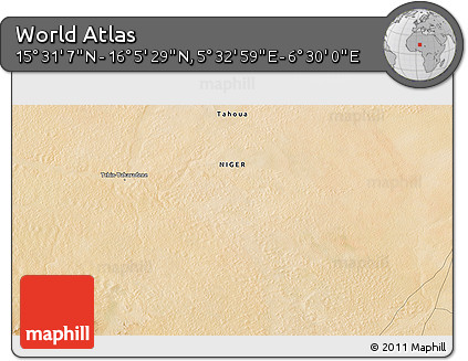 Satellite 3D Map of the Area around 15° 48' 18" N, 6° 1' 30" E