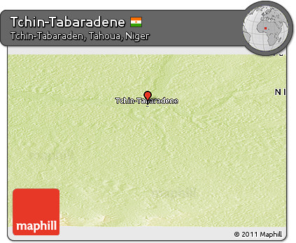 Physical Panoramic Map of Tchin-Tabaradene