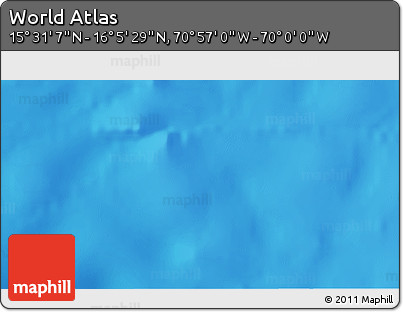 Physical 3D Map of the Area around 15° 48' 18" N, 70° 28' 29" W