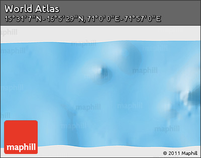 Physical 3D Map of the Area around 15° 48' 18" N, 71° 28' 29" E