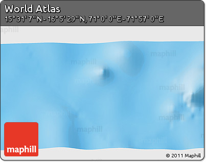 Physical 3D Map of the Area around 15° 48' 18" N, 71° 28' 29" E