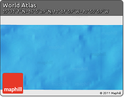 Physical 3D Map of the Area around 15° 48' 18" N, 71° 19' 29" W