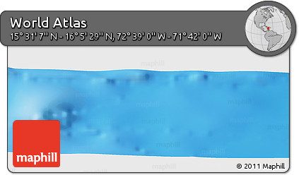 Shaded Relief Panoramic Map of the Area around 15° 48' 18" N, 72° 10' 30" W
