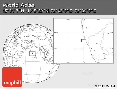 Blank Location Map of the Area around 15° 48' 18" N, 73° 10' 30" E
