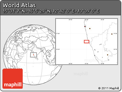 Blank Location Map of the Area around 15° 48' 18" N, 73° 10' 30" E