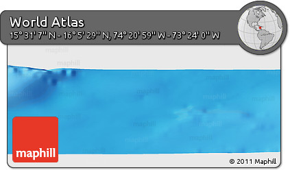Physical Panoramic Map of the Area around 15° 48' 18" N, 73° 52' 30" W