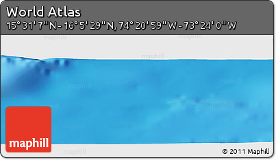 Physical Panoramic Map of the Area around 15° 48' 18" N, 73° 52' 30" W