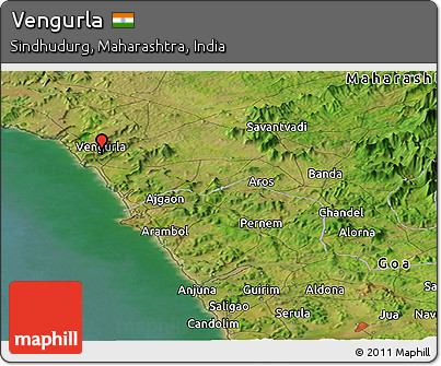 Satellite Panoramic Map of Vengurla