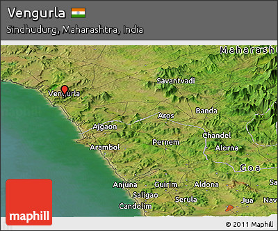Satellite Panoramic Map of Vengurla
