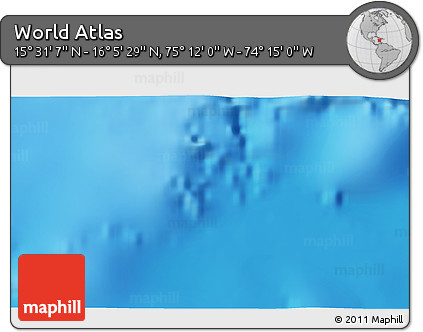 Physical 3D Map of the Area around 15° 48' 18" N, 74° 43' 29" W