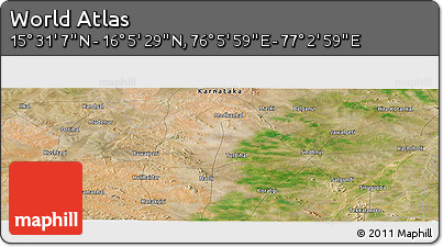 Satellite Panoramic Map of the Area around 15° 48' 18" N, 76° 34' 29" E