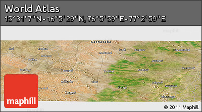 Satellite Panoramic Map of the Area around 15° 48' 18" N, 76° 34' 29" E
